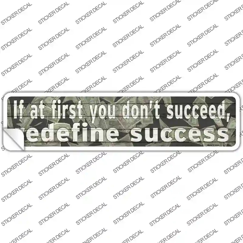 K-1613s-XL Redefine Success Novelty Narrow Sticker Decal - Extra Large