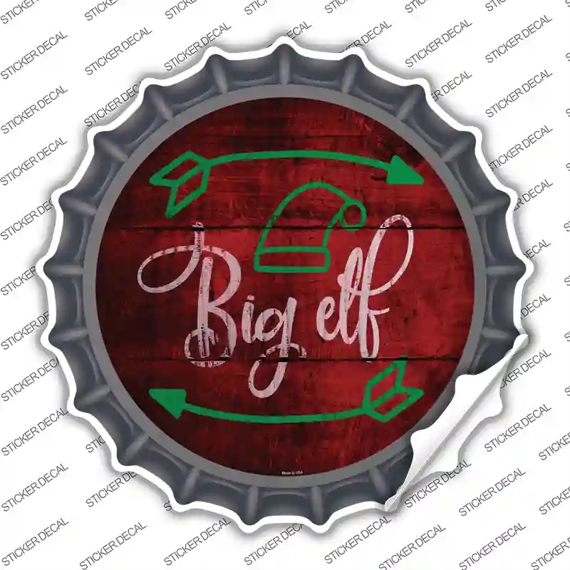 BC-992s-L Big Elf Novelty Bottle Cap Sticker Decal - Large