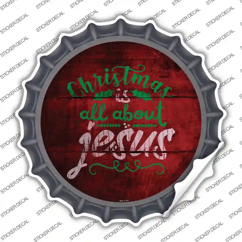 BC-995s-S All About Jesus Novelty Bottle Cap Sticker Decal - Small