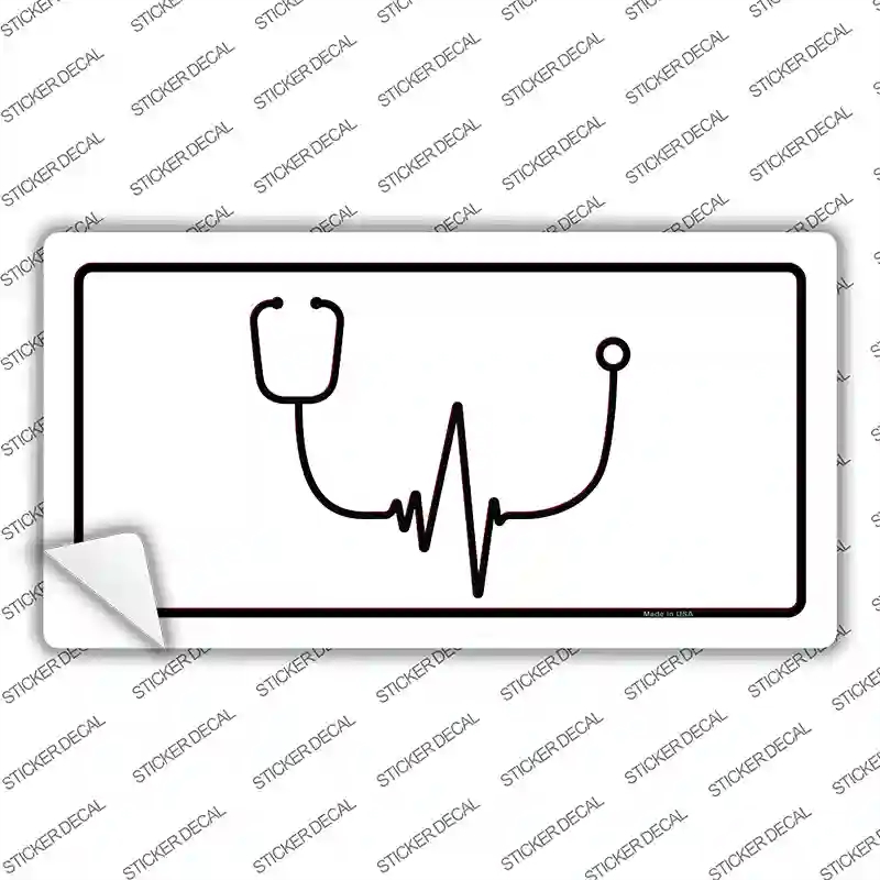 LP-13993s-XL Stethoscope Heart Beat Novelty Sticker Decal - Extra Large