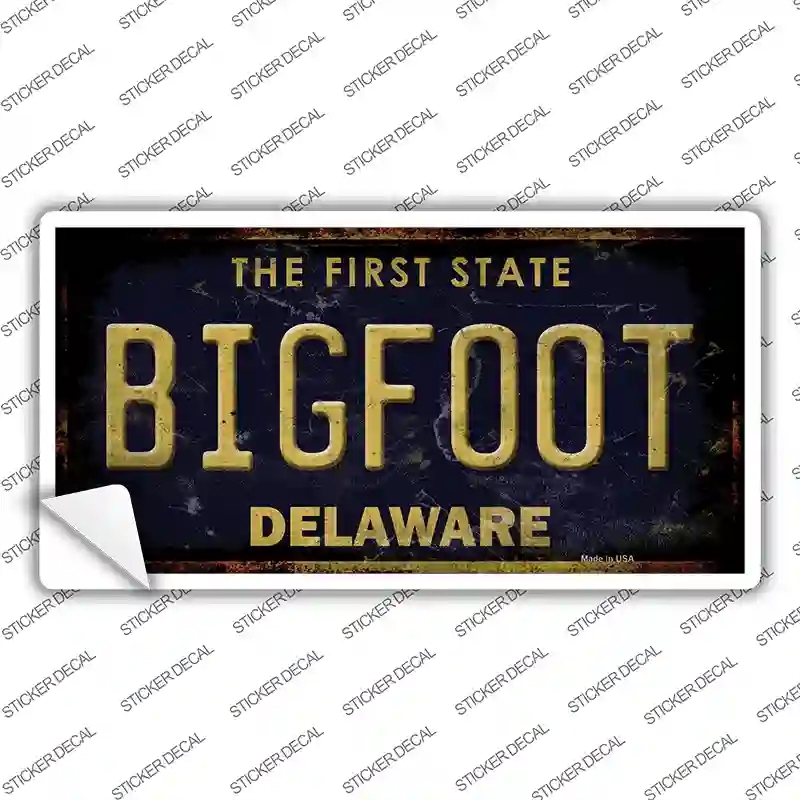 LP-14002s-L Bigfoot Delaware Novelty Sticker Decal - Large