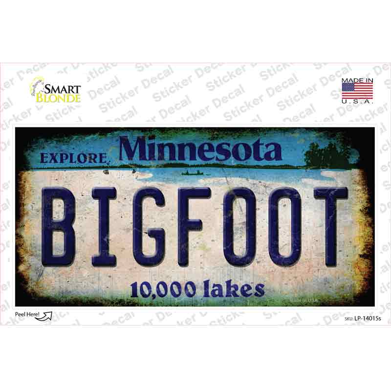 LP-14015s-M Bigfoot Minnesota Novelty Sticker Decal - Medium