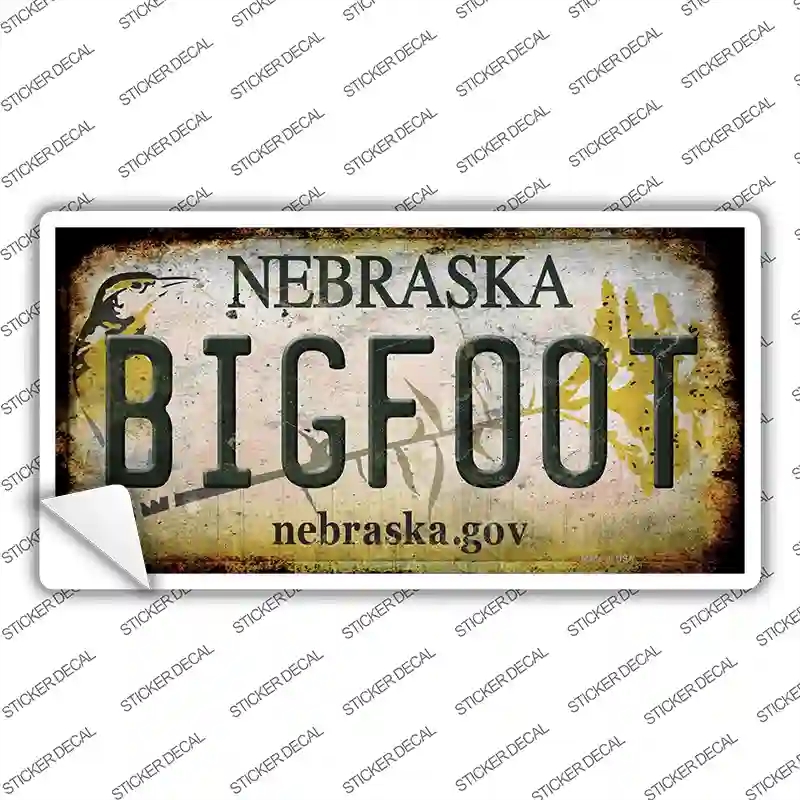 LP-14019s-L Bigfoot Nebraska Novelty Sticker Decal - Large