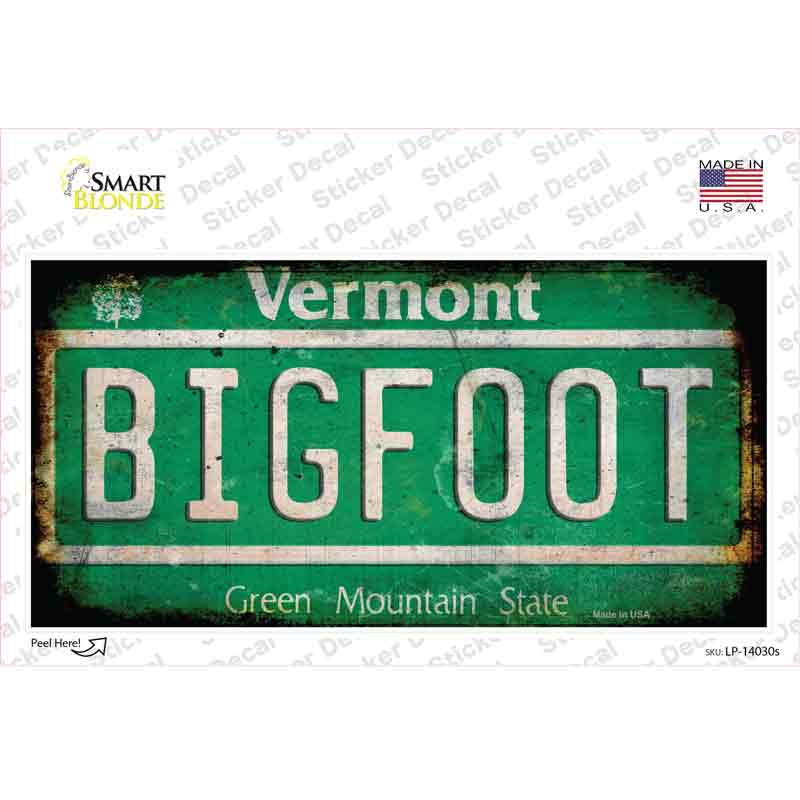 LP-14030s-M Bigfoot Vermont Novelty Sticker Decal - Medium