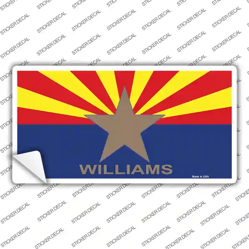 LP-1494s-S Williams Arizona Flag Novelty Sticker Decal - Small