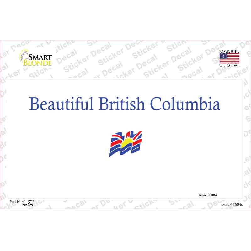 LP-1504s-M British Columbia Novelty Sticker Decal - Medium