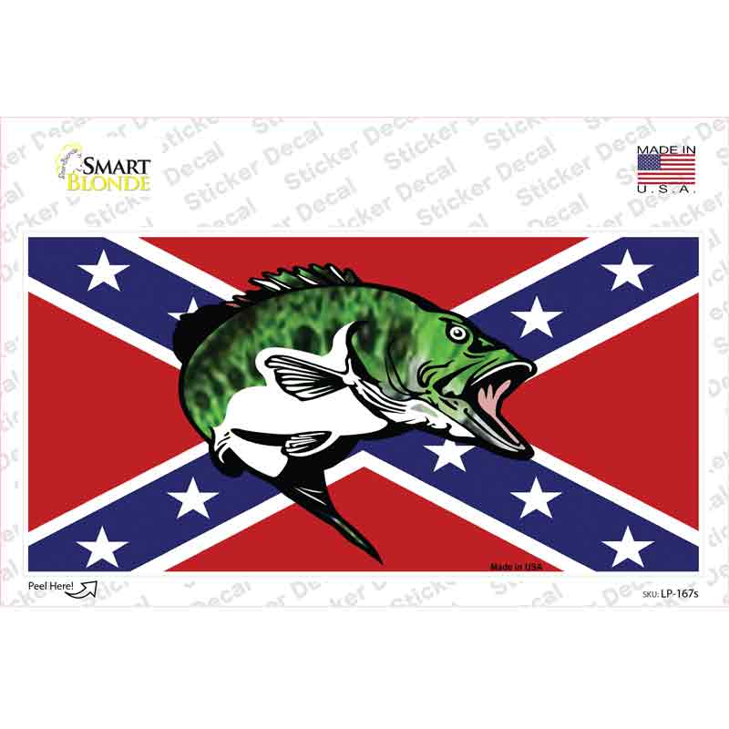 LP-167s-M Rebel Fish Novelty Sticker Decal - Medium
