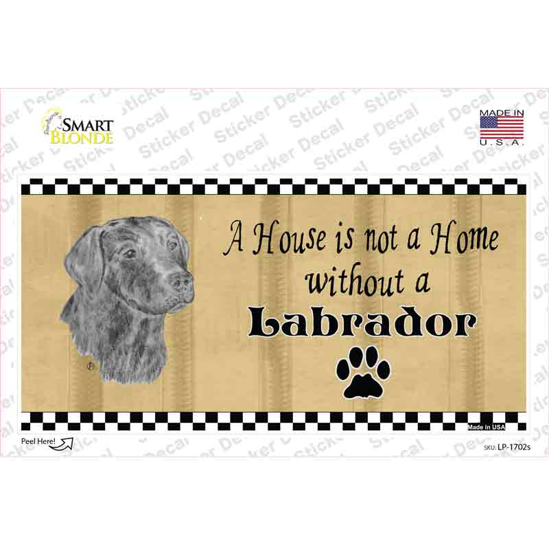 LP-1702s-M Pencil Sketch Labrador Novelty Sticker Decal - Medium