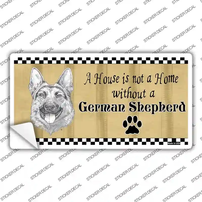 LP-1703s-L Pencil Sketch German Shepherd Novelty Sticker Decal - Large