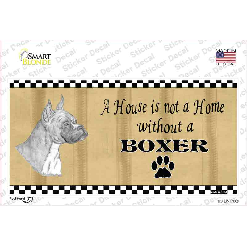 LP-1708s-M Pencil Sketch Boxer Novelty Sticker Decal - Medium