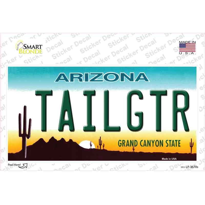 LP-3670s-M Tailgater Arizona Novelty Sticker Decal - Medium