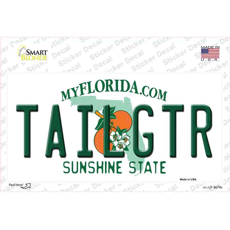 LP-3674s-M Tailgater Florida Novelty Sticker Decal - Medium