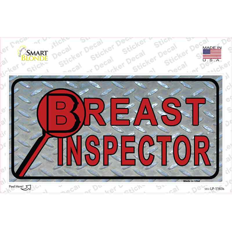 LP-1163s-M Breast Inspector Novelty Sticker Decal - Medium