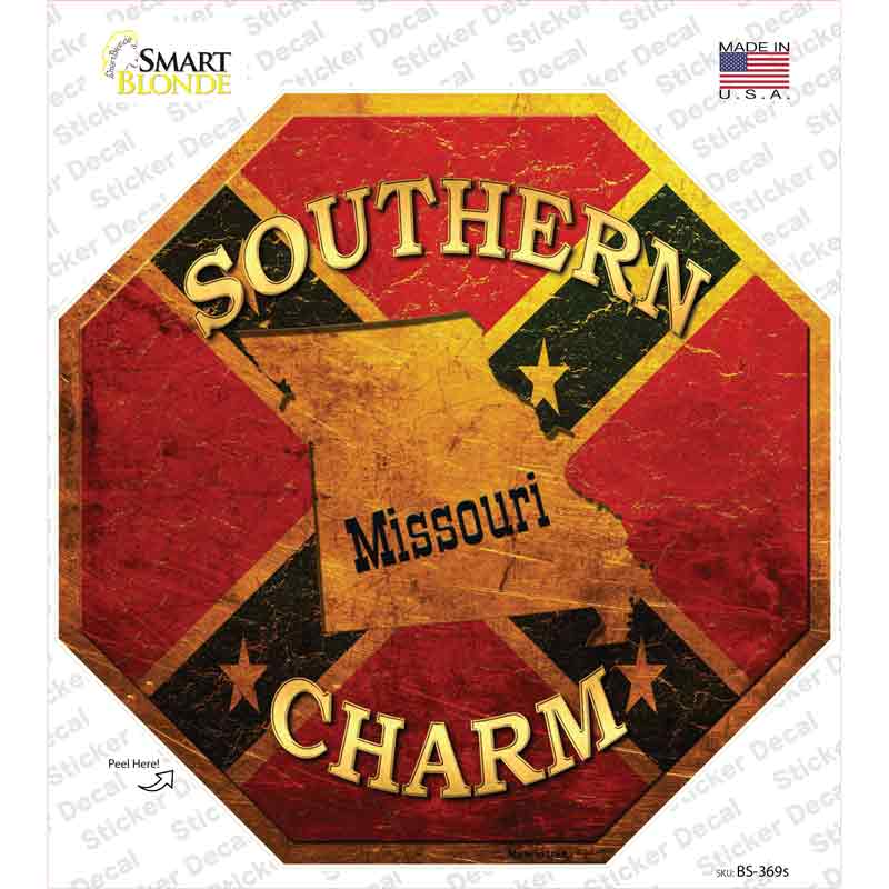 BS-369s-M Southern Charm Missouri Novelty Octagon Sticker Decal - Medium