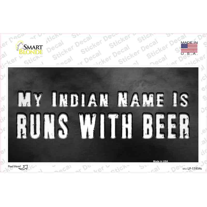 LP-11934s-M My Indian Name Novelty Sticker Decal - Medium