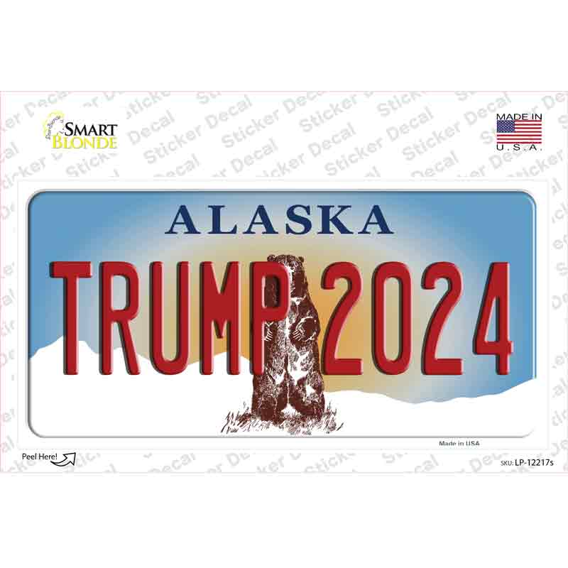 LP-12217s-M Trump 2024 Alaska Novelty Sticker Decal - Medium