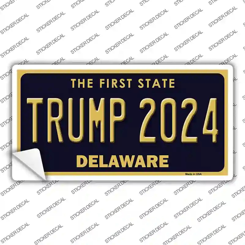 LP-12223s-L Trump 2024 Delaware Novelty Sticker Decal - Large