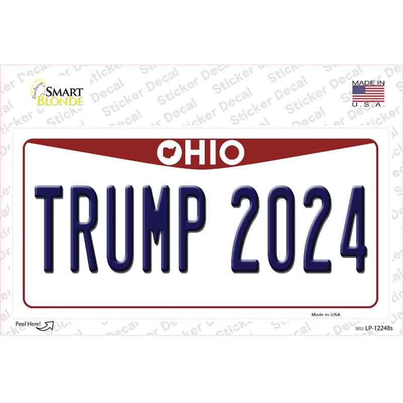 LP-12248s-M Trump 2024 Ohio Novelty Sticker Decal - Medium