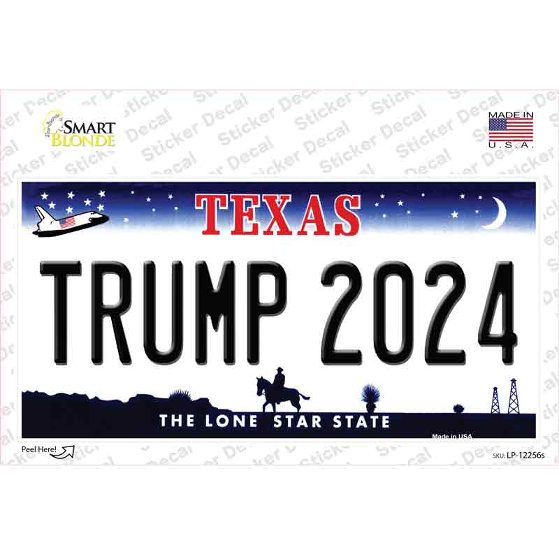 LP-12256s-M Trump 2024 Texas Novelty Sticker Decal - Medium