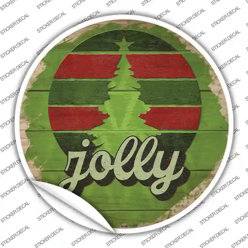 C-1553s-XL Jolly Green Novelty Circle Sticker Decal - Extra Large