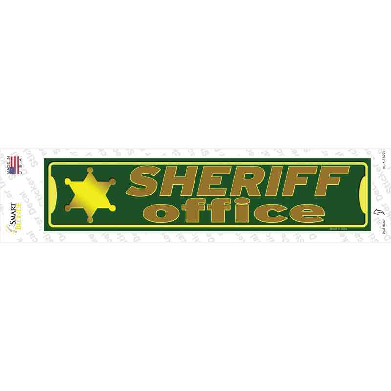 K-1622s-M Sheriff Office Novelty Narrow Sticker Decal - Medium