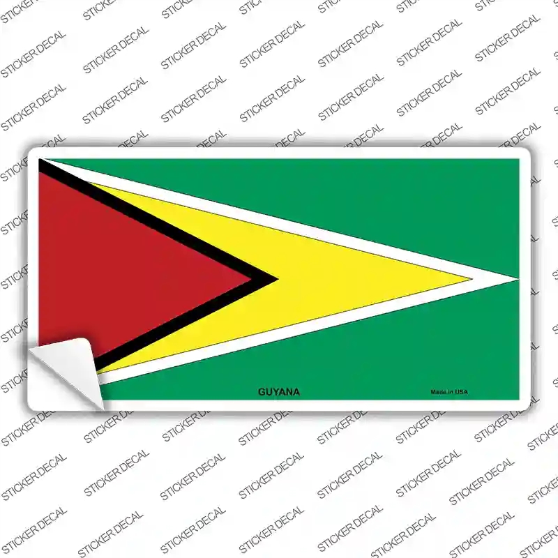 LP-3948s-L Guyana Flag Novelty Sticker Decal - Large