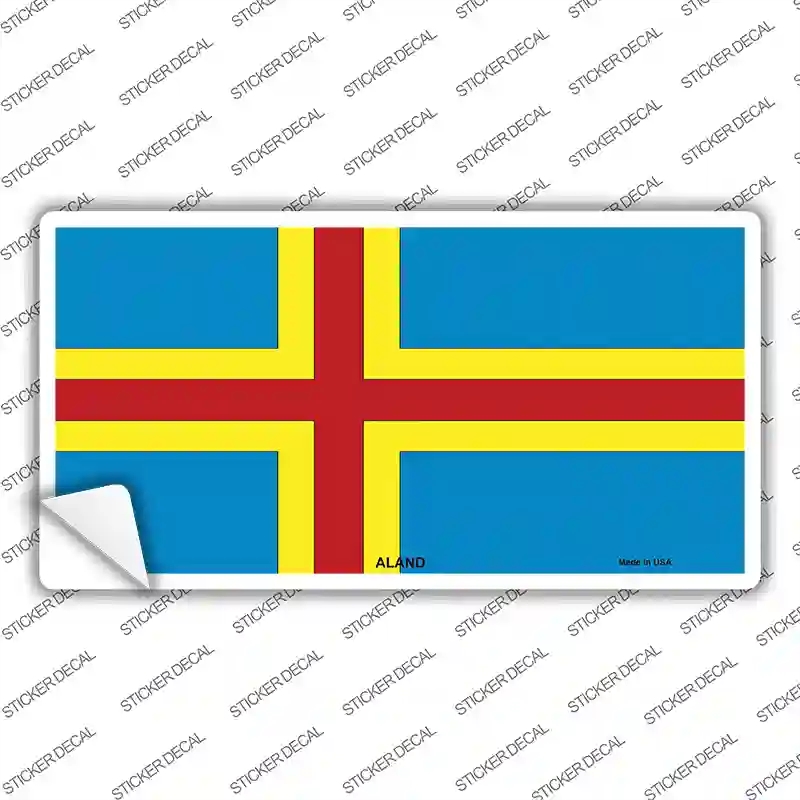 LP-3952s-S Aland Flag Novelty Sticker Decal - Small