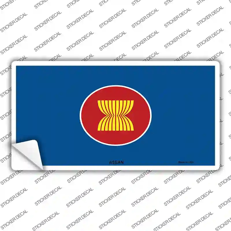 LP-3964s-S Asean Flag Novelty Sticker Decal - Small