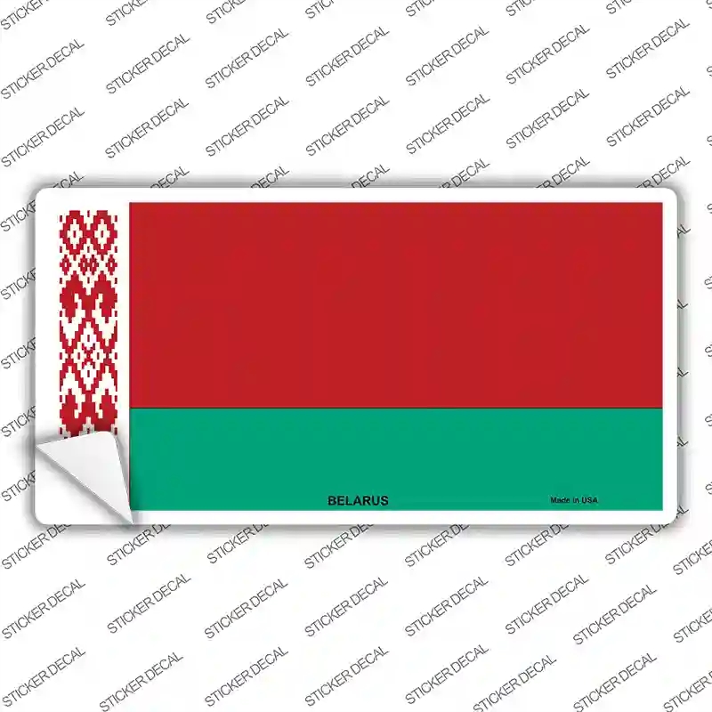 LP-3970s-L Belarus Flag Novelty Sticker Decal - Large