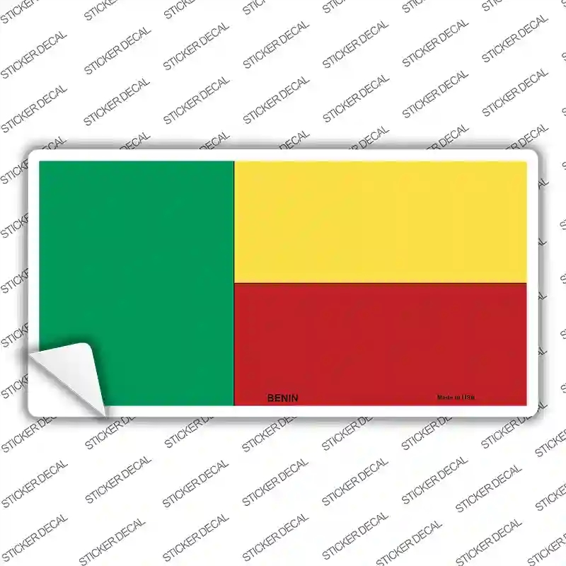 LP-3972s-L Benin Flag Novelty Sticker Decal - Large
