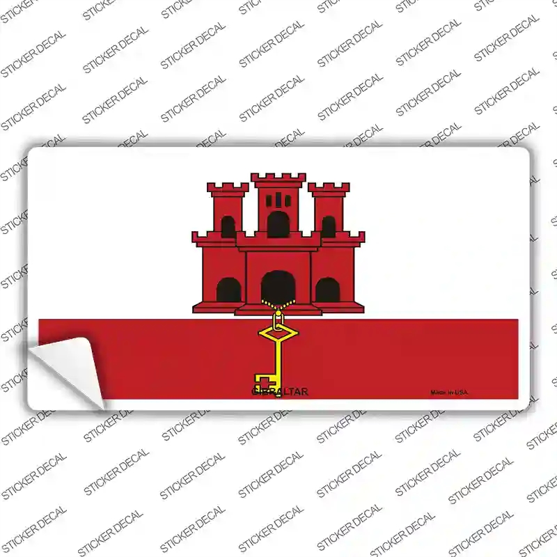 LP-4019s-XL Gibraltar Flag Novelty Sticker Decal - Extra Large