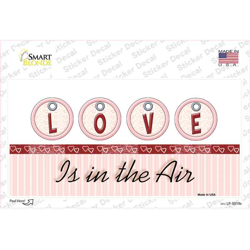 LP-5019s-M Love is in the Air Novelty Sticker Decal - Medium