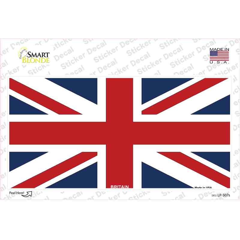 LP-507s-M Britain Flag Novelty Sticker Decal - Medium