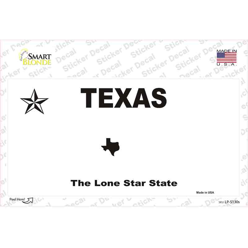 LP-5130s-M Texas State Novelty Sticker Decal - Medium