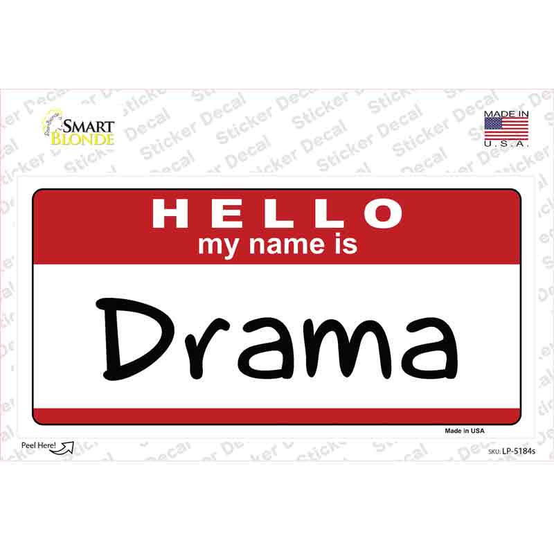 LP-5184s-M Drama Novelty Sticker Decal - Medium