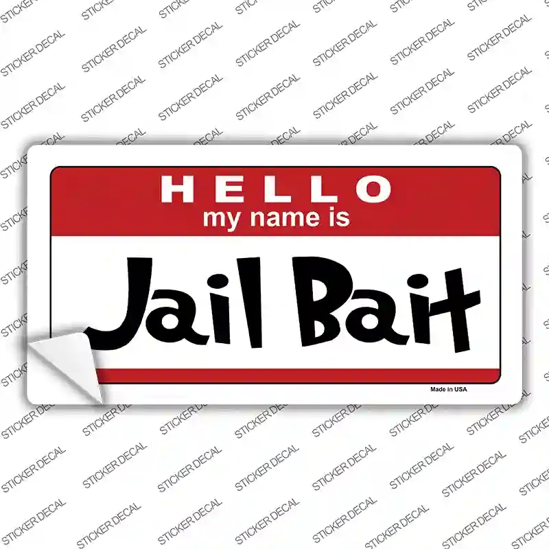 LP-5186s-L Jail Bait Novelty Sticker Decal - Large