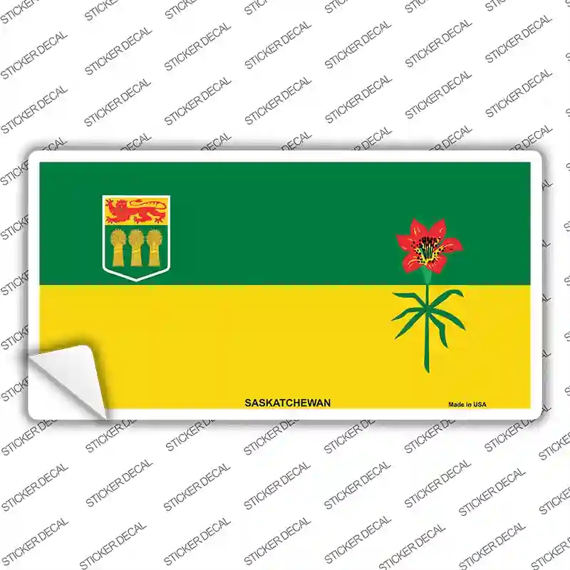 LP-5215s-S Saskatchewan Flag Novelty Sticker Decal - Small