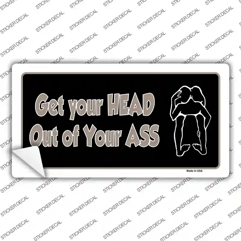 LP-5227s-L Head Out of Your Ass Novelty Sticker Decal - Large