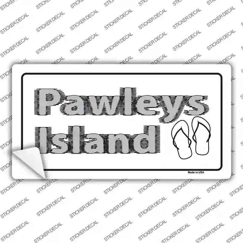 LP-5340s-S Pawleys Island Flip Flops Novelty Sticker Decal - Small