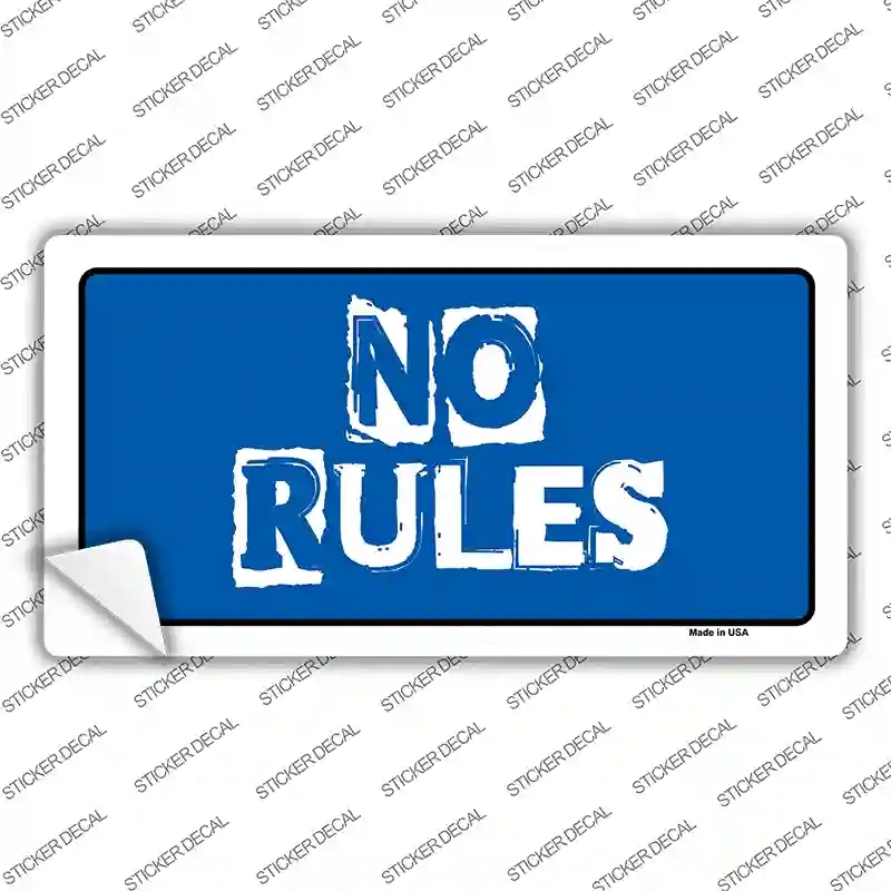 LP-5342s-S No Rules Novelty Sticker Decal - Small
