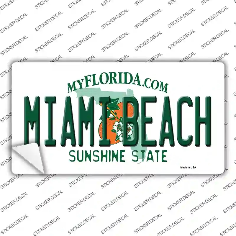 LP-6004s-S Miami Beach Florida Novelty Sticker Decal - Small