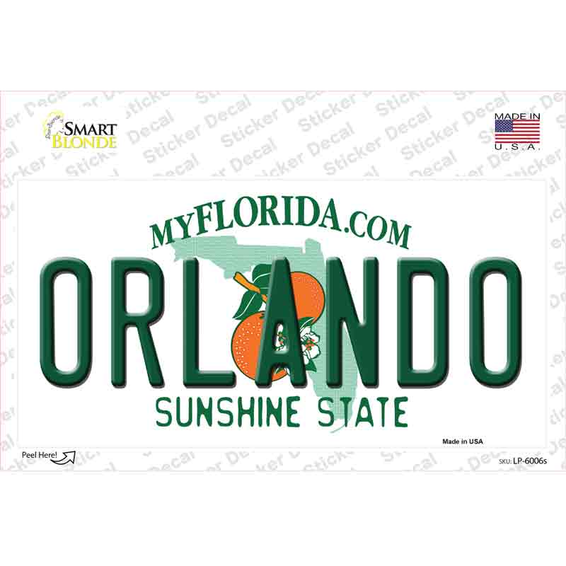 LP-6006s-M Orlando Florida Novelty Sticker Decal - Medium