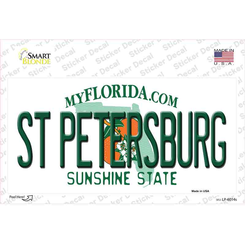 LP-6014s-M St Petersburg Florida Novelty Sticker Decal - Medium