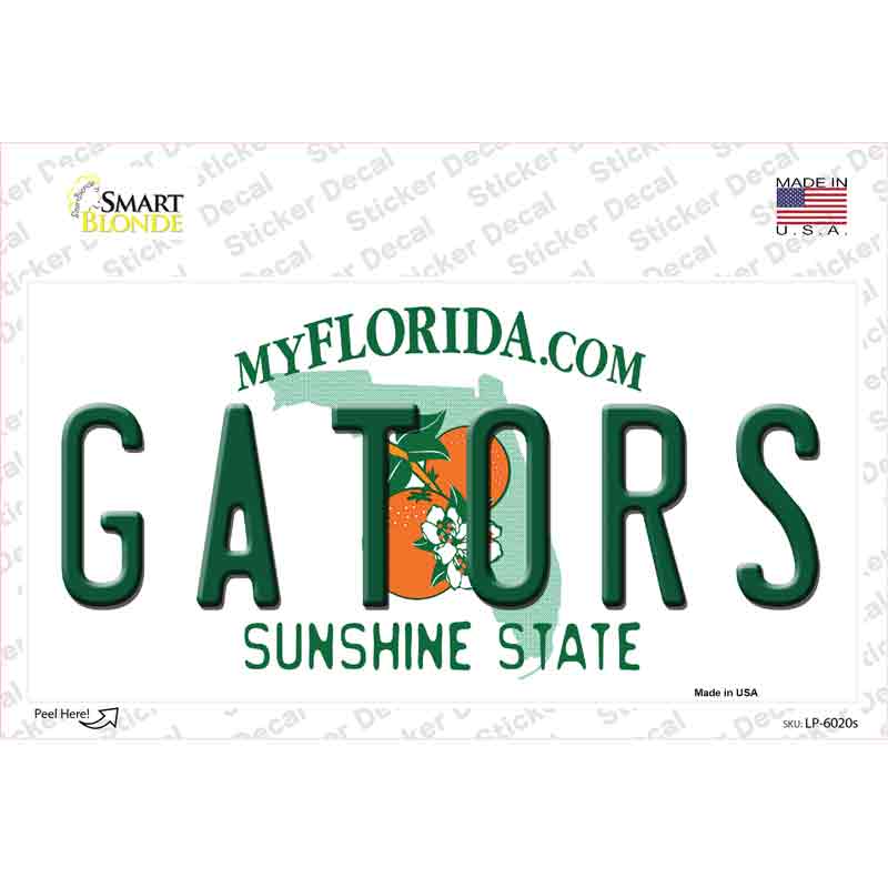 LP-6020s-M Gators Florida Novelty Sticker Decal - Medium