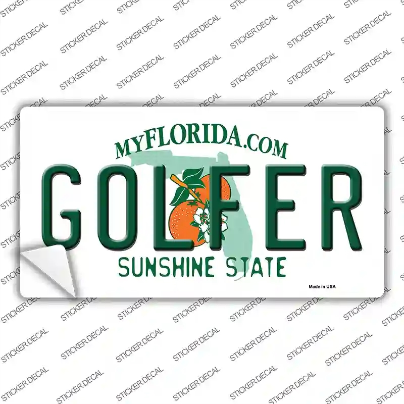 LP-6027s-L Golfer Florida Novelty Sticker Decal - Large