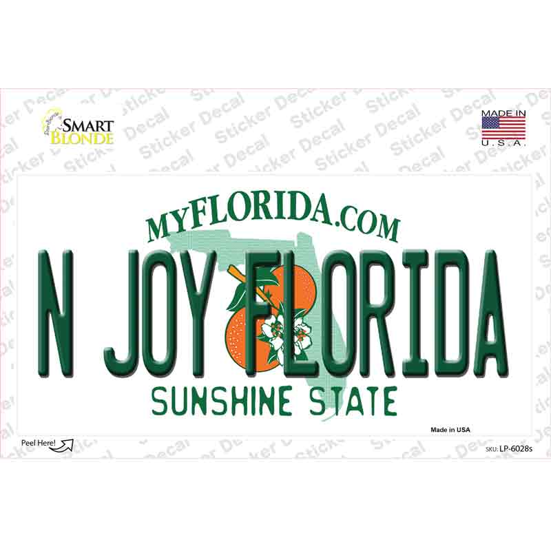 LP-6028s-M N Joy Florida Novelty Sticker Decal - Medium