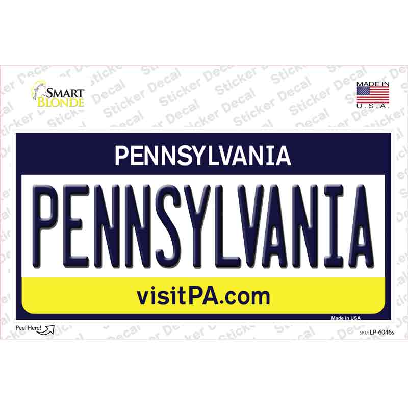 LP-6046s-M Pennsylvania State Novelty Sticker Decal - Medium