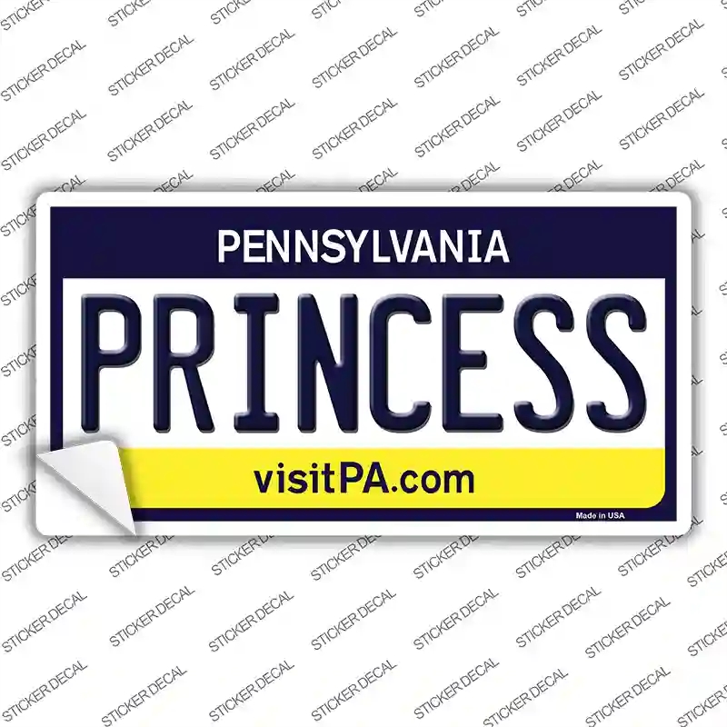 LP-6060s-XL Princess Pennsylvania State Novelty Sticker Decal - Extra Large