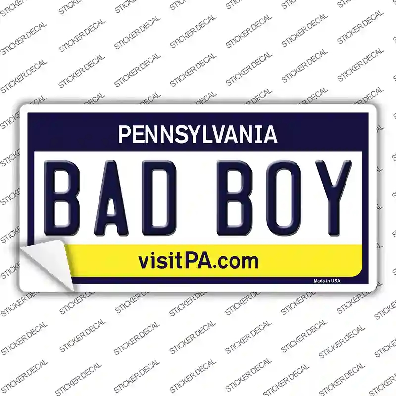 LP-6065s-L Bad Boy Pennsylvania State Novelty Sticker Decal - Large