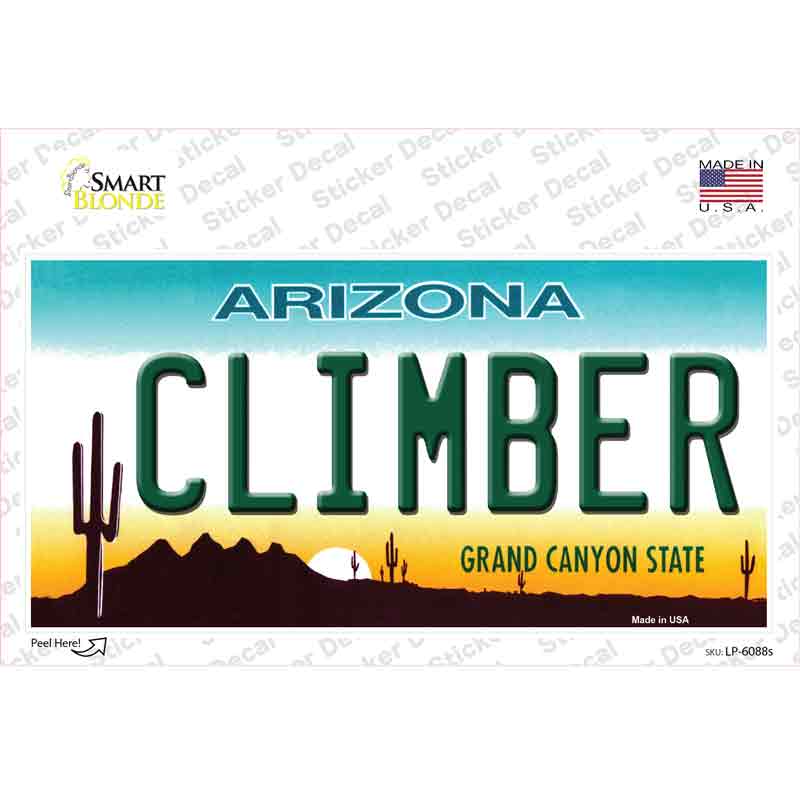 LP-6088s-M Arizona Climber Novelty Sticker Decal - Medium